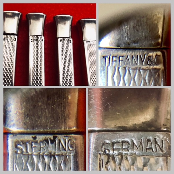 ⭐️💲SOLD💲⭐️ Vintage TIFFANY & Co Germany Sterling Silver bridge Pencils SET - Picture 6 of 13